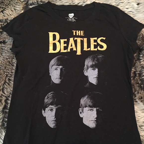 The Beatles Tops - 🎄Beatles Fab Four Fade Women Black Short Sleeve T-Shirt*Junior XXL(19)/Women M*